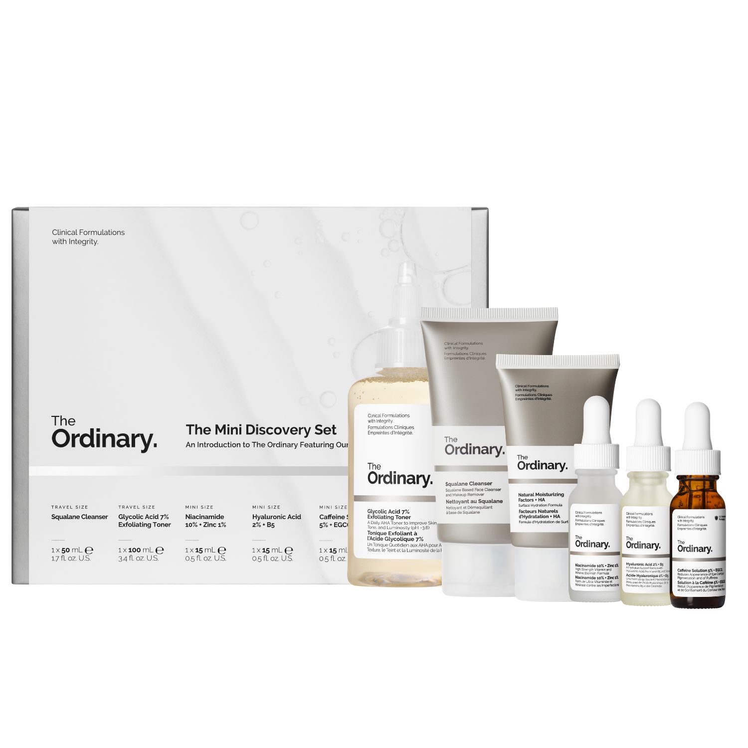 THE O. MINI DISCOVERY SET (SET DE PRODUCTOS ESENCIALES PARA CUIDADO DE LA PIEL)